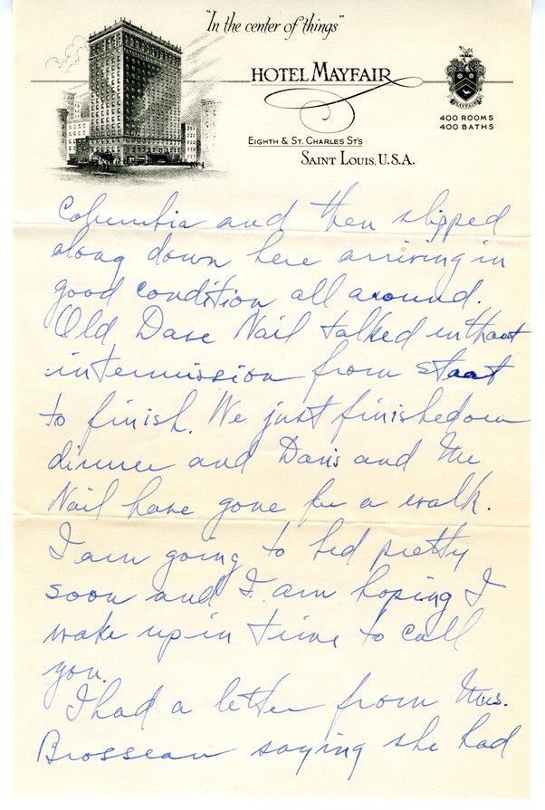 Letter from Harry S. Truman to Bess W. Truman