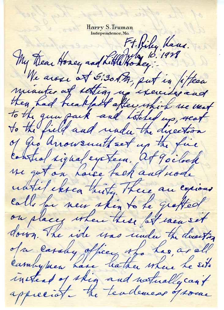 Letter from Harry S. Truman to Bess W. Truman