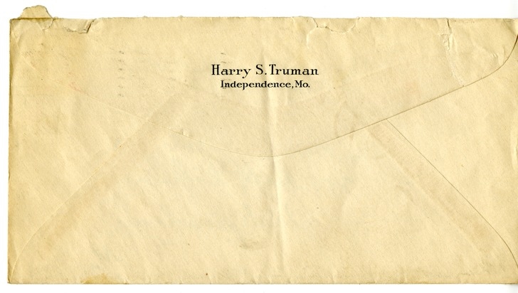 Letter from Harry S. Truman to Bess W. Truman