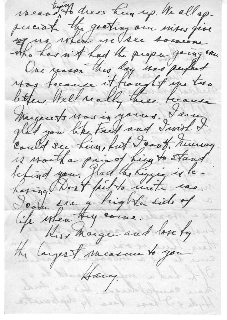 Letter from Harry S. Truman to Bess W. Truman