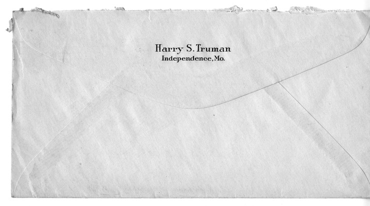 Letter from Harry S. Truman to Bess W. Truman