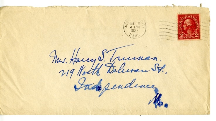 Letter from Harry S. Truman to Bess W. Truman