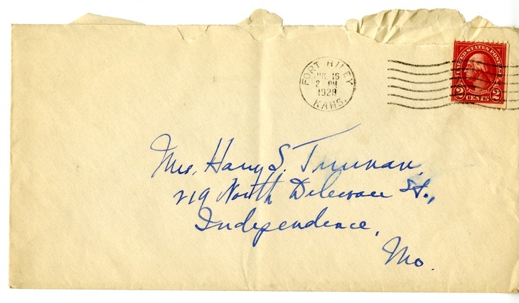 Letter from Harry S. Truman to Bess W. Truman