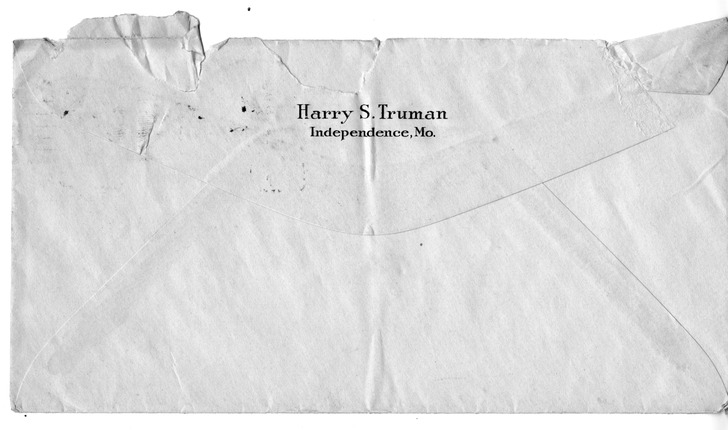 Letter from Harry S. Truman to Bess W. Truman