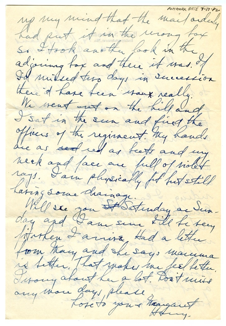 Letter from Harry S. Truman to Bess W. Truman