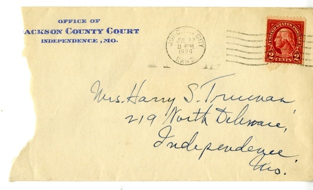 Letter from Harry S. Truman to Bess W. Truman