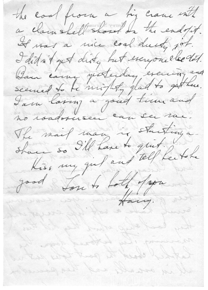 Letter from Harry S. Truman to Bess W. Truman