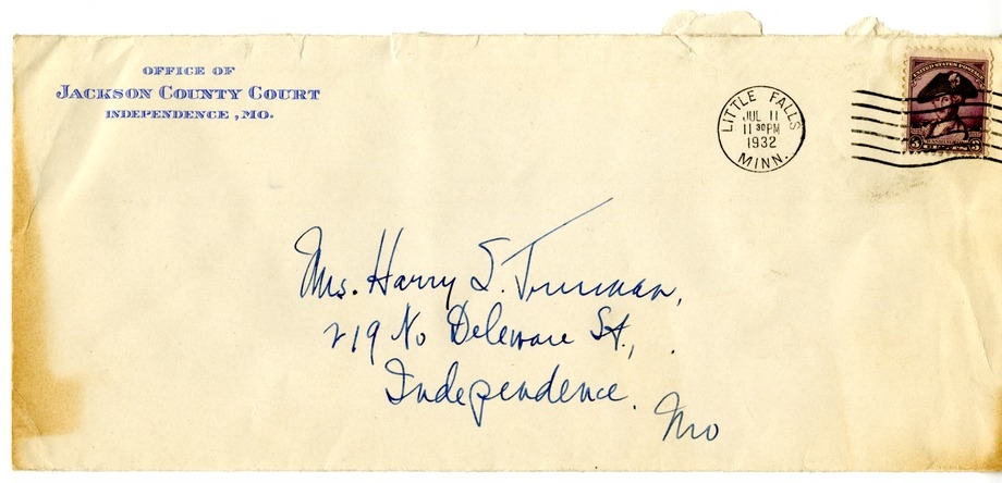 Letter from Harry S. Truman to Bess W. Truman