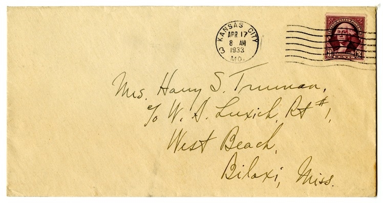 Letter from Harry S. Truman to Bess W. Truman