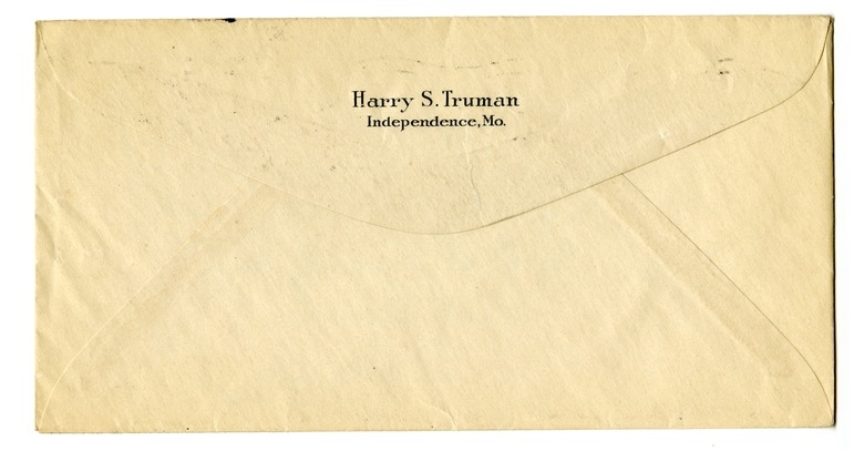 Letter from Harry S. Truman to Bess W. Truman