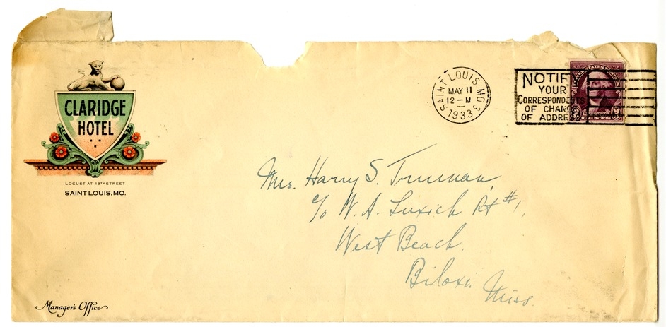 Letter from Harry S. Truman to Bess W. Truman