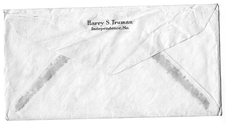 Letter from Harry S. Truman to Bess W. Truman