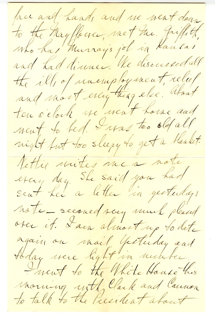 Letter from Harry S. Truman to Bess W. Truman