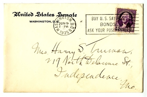 Letter from Harry S. Truman to Bess W. Truman