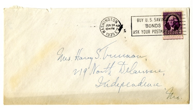 Letter from Harry S. Truman to Bess W. Truman