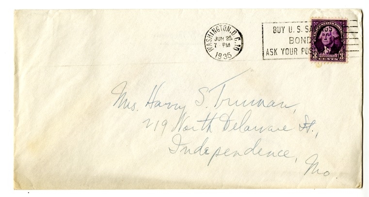 Letter from Harry S. Truman to Bess W. Truman