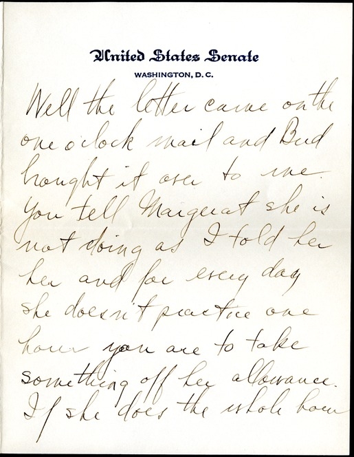 Letter from Harry S. Truman to Bess W. Truman