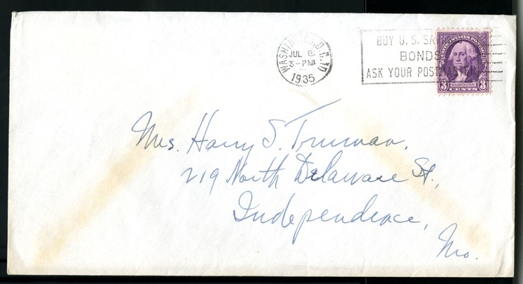 Letter from Harry S. Truman to Bess W. Truman