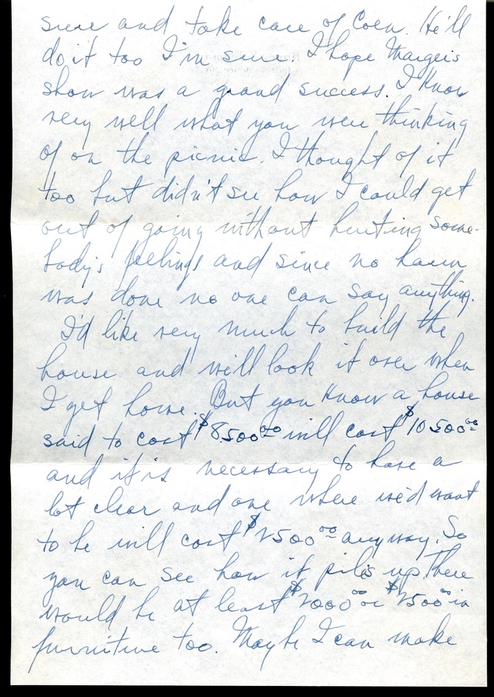 Letter from Harry S. Truman to Bess W. Truman