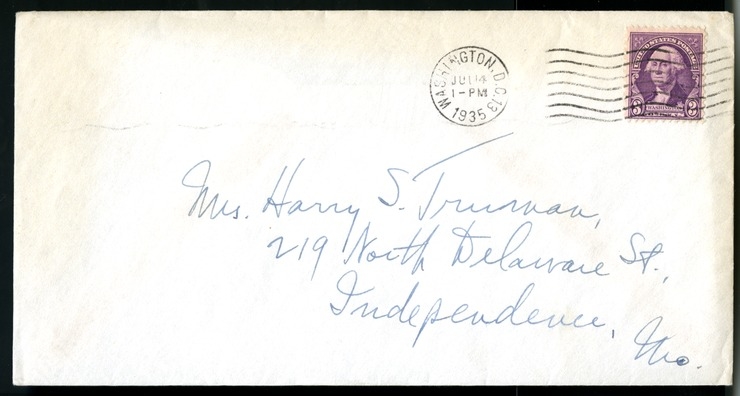 Letter from Harry S. Truman to Bess W. Truman