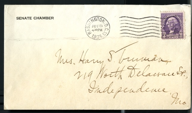 Letter from Harry S. Truman to Bess W. Truman