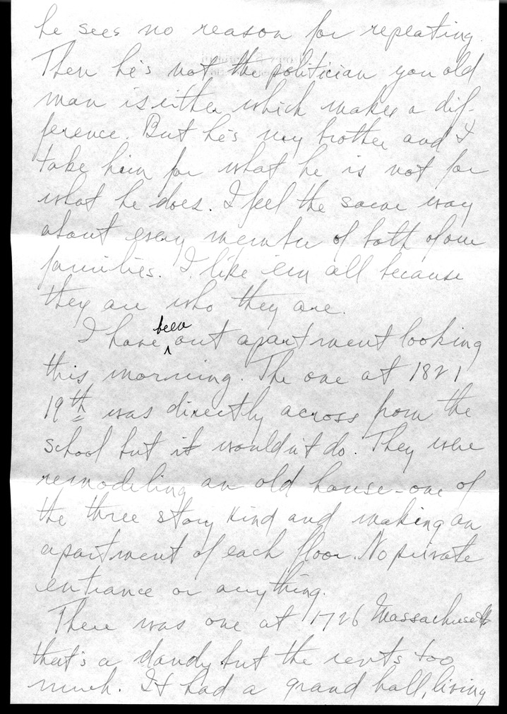 Letter from Harry S. Truman to Bess W. Truman