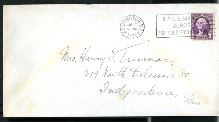 Letter from Harry S. Truman to Bess W. Truman