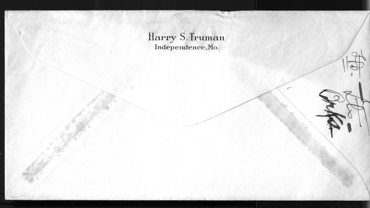 Letter from Harry S. Truman to Bess W. Truman