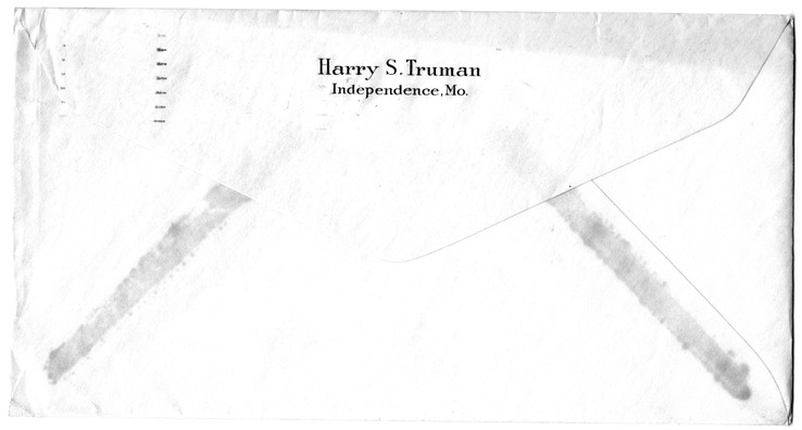 Letter from Harry S. Truman to Bess W. Truman