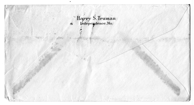 Letter from Harry S. Truman to Bess W. Truman