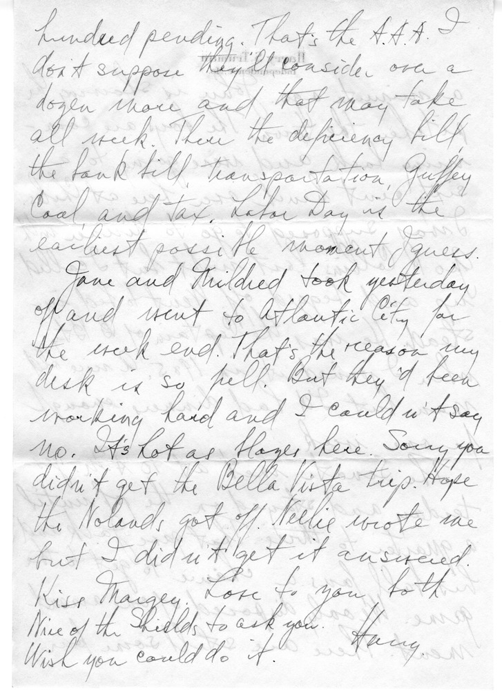 Letter from Harry S. Truman to Bess W. Truman