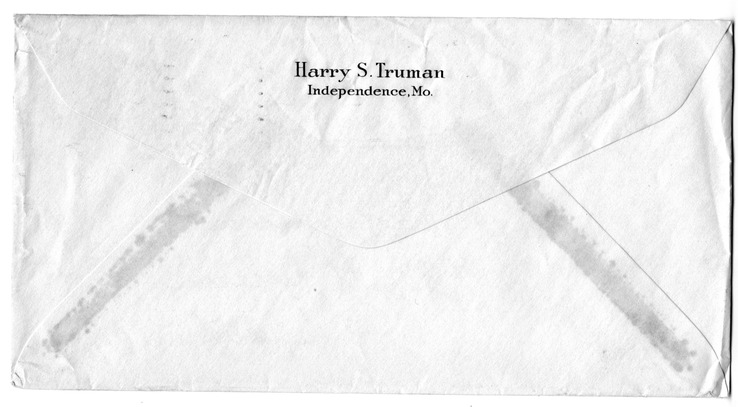 Letter from Harry S. Truman to Bess W. Truman