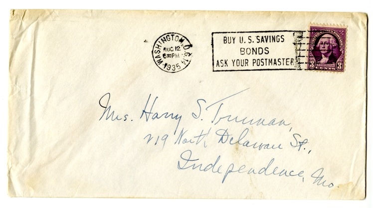 Letter from Harry S. Truman to Bess W. Truman