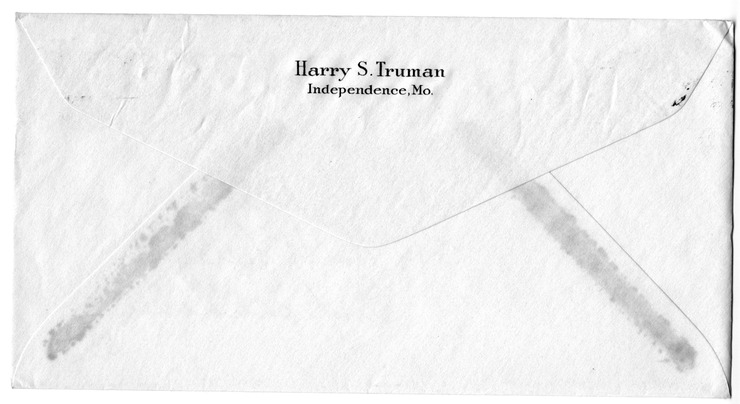 Letter from Harry S. Truman to Bess W. Truman