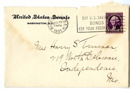 Letter from Harry S. Truman to Bess W. Truman