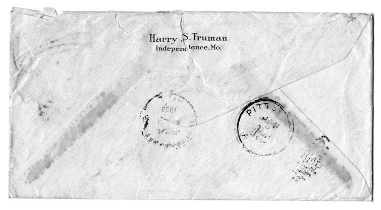 Letter from Harry S. Truman to Bess W. Truman