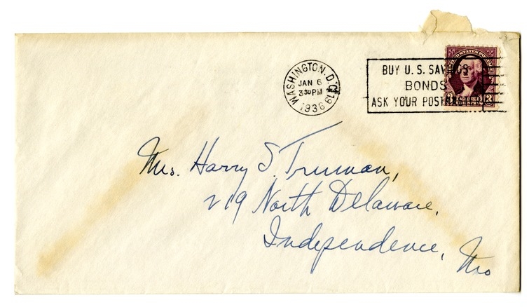 Letter from Harry S. Truman to Bess W. Truman