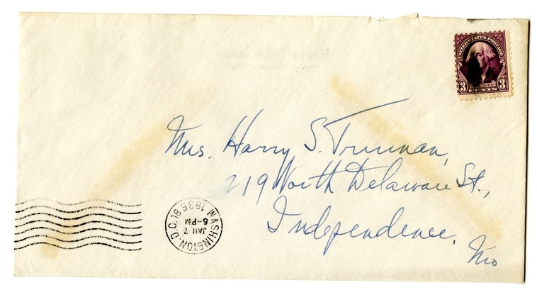 Letter from Harry S. Truman to Bess W. Truman