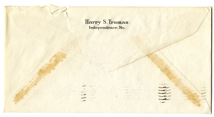 Letter from Harry S. Truman to Bess W. Truman