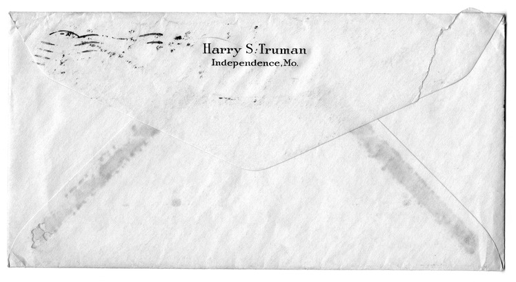 Letter from Harry S. Truman to Bess W. Truman