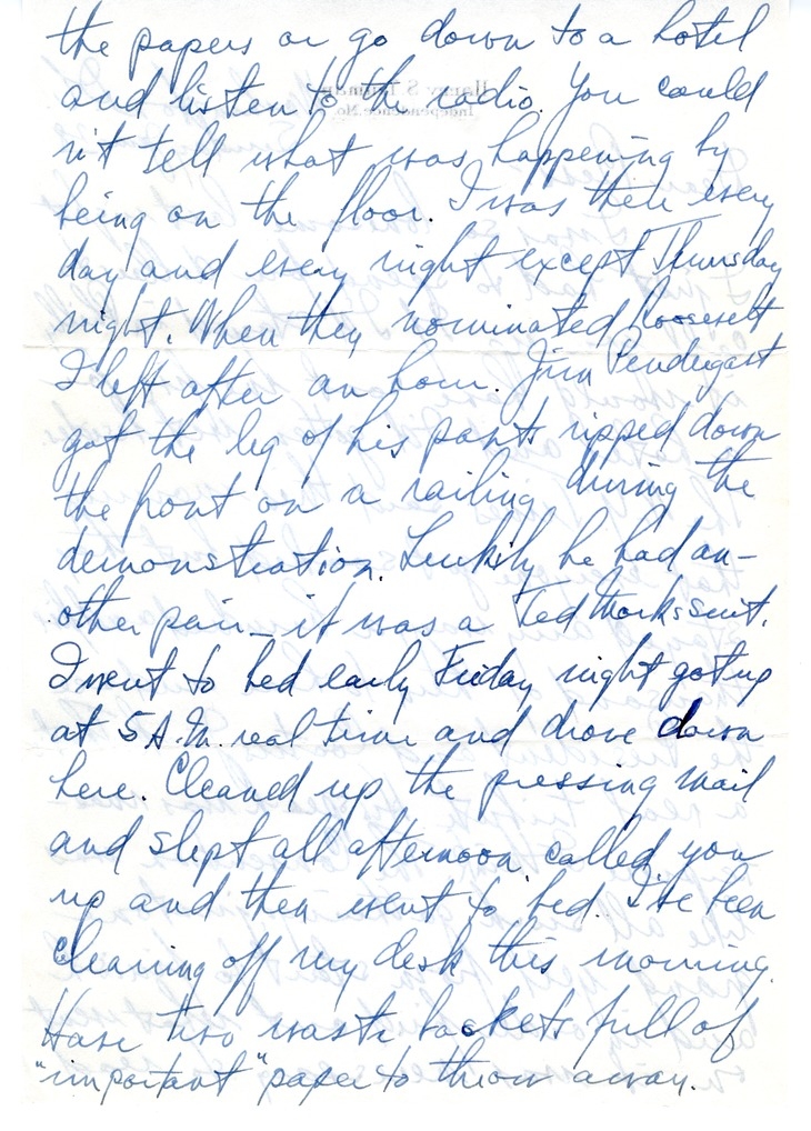 Letter from Harry S. Truman to Bess W. Truman