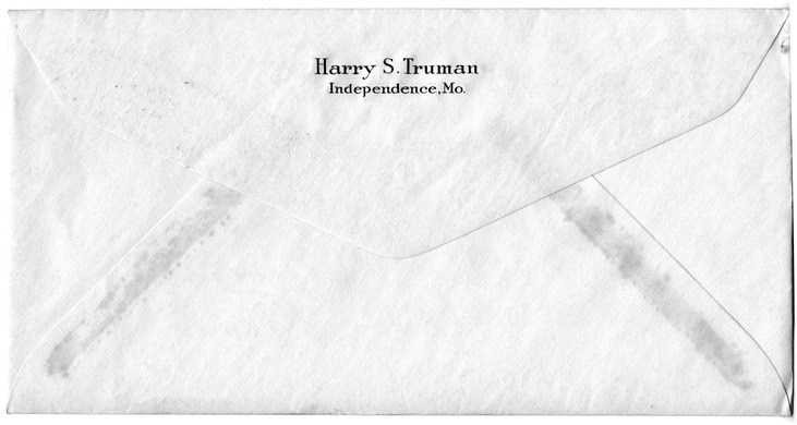 Letter from Harry S. Truman to Bess W. Truman