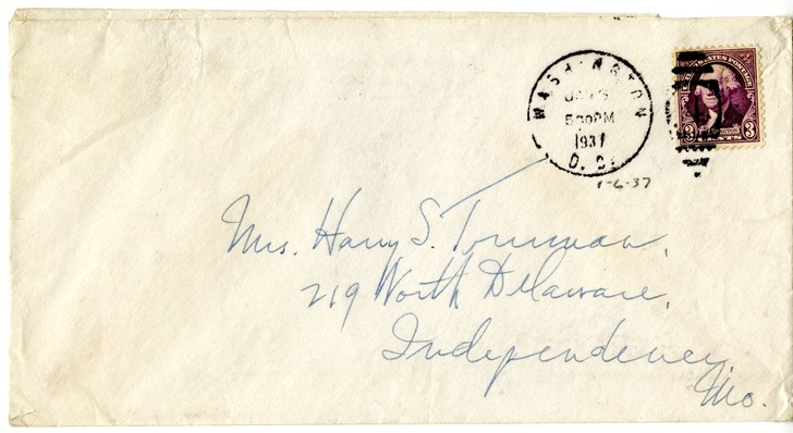 Letter from Harry S. Truman to Bess W. Truman