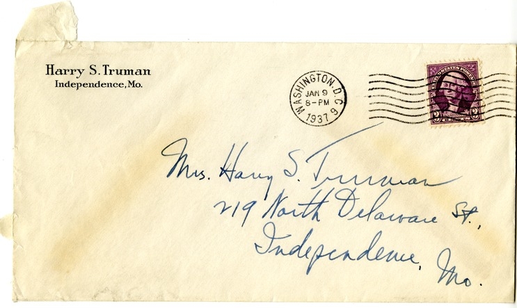 Letter from Harry S. Truman to Bess W. Truman