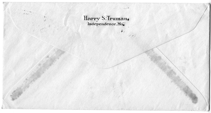 Letter from Harry S. Truman to Bess W. Truman