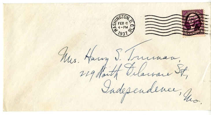 Letter from Harry S. Truman to Bess W. Truman