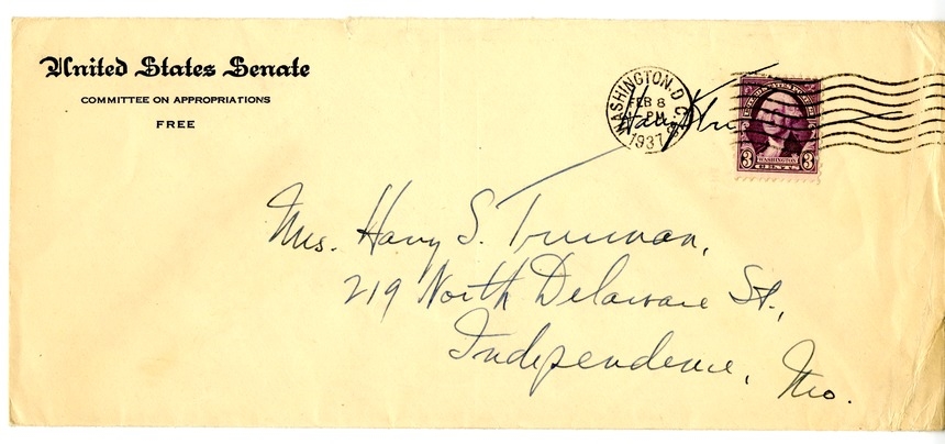 Letter from Harry S. Truman to Bess W. Truman