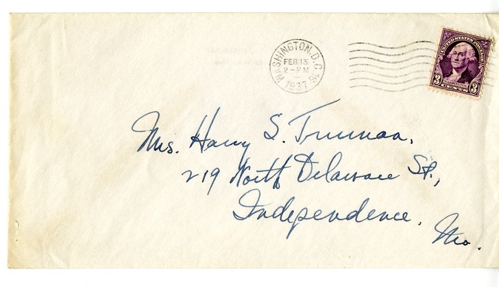 Letter from Harry S. Truman to Bess W. Truman