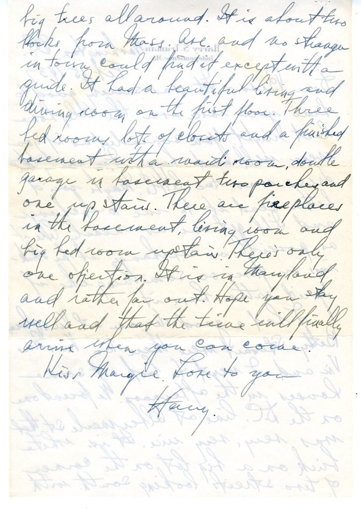 Letter from Harry S. Truman to Bess W. Truman