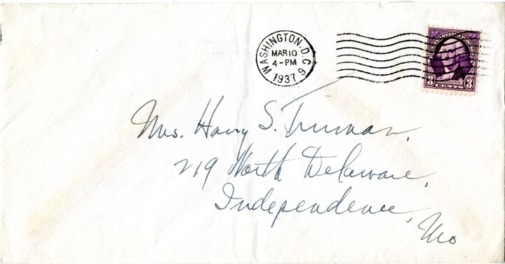 Letter from Harry S. Truman to Bess W. Truman